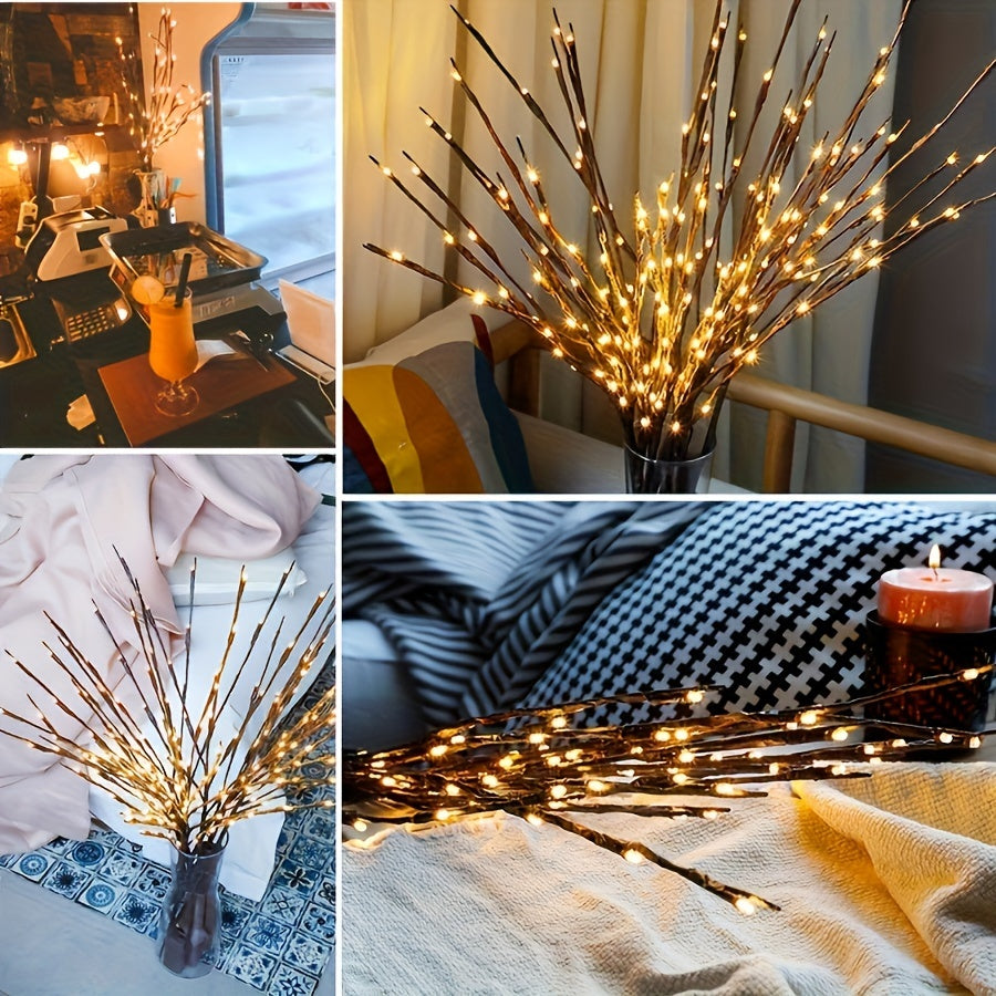 1pc, 20 LED Branch Lights - Interior Decorative Lighting For Weddings, Birthdays And Christmas - Fairy Lights With Branch Design