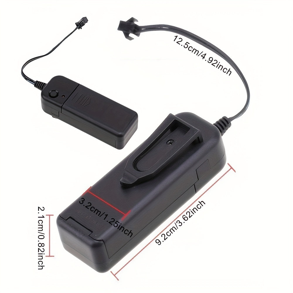 1 Set 5m/16.4ft Vibrant Neon Rope Lights - DIY Decorative Lighting with 360° Illumination, EL Wire, Battery Pack - Perfect for Festival, Halloween, Christmas, Party Decoration