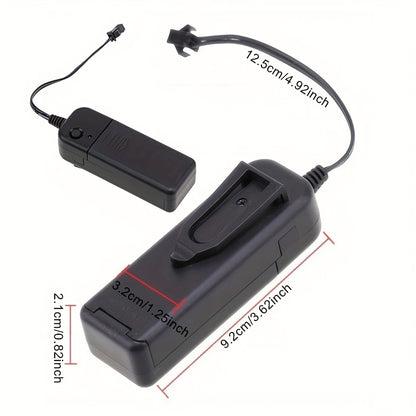 1 Set 5m/16.4ft Vibrant Neon Rope Lights - DIY Decorative Lighting with 360° Illumination, EL Wire, Battery Pack - Perfect for Festival, Halloween, Christmas, Party Decoration