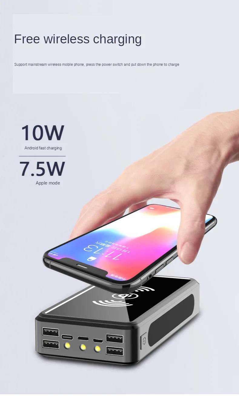 30000 MAh 100000mah 50000mah Creative BCAK Wireless Universal Power Bank  Solar Universal Power Bank  Large Capacity Universal P