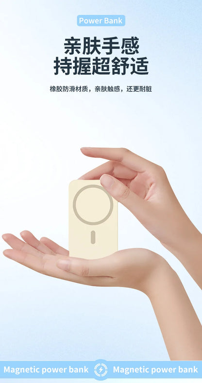 2025 New Magnetic Power Bank Three-In-One 20,000 Mah Self-Contained Cable Super Fast Charging Portable Magsafe Power Bank