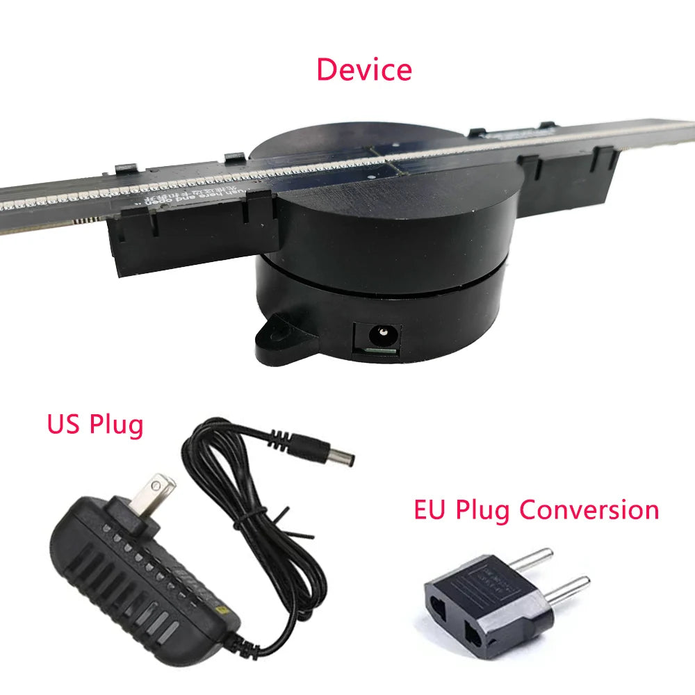 3D Hologram Fan 42CM – Proiector Holografic WiFi, Ideal pentru Store Display & Party