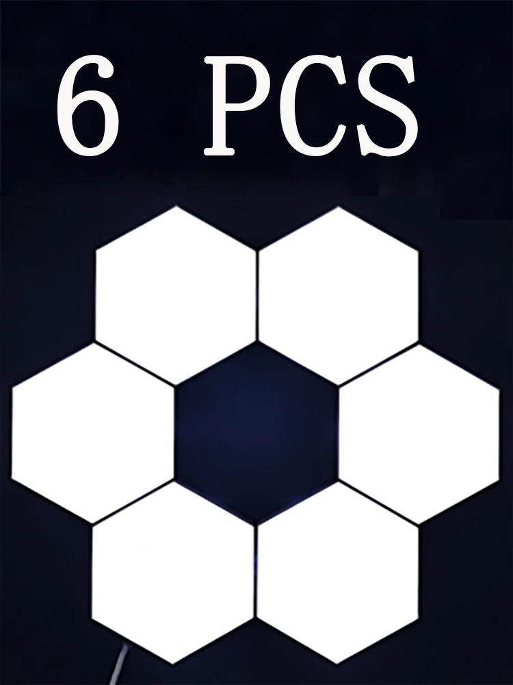 Lumini RGB Hexagonale Smart – Control Touch & Aplicație, Efecte Muzicale