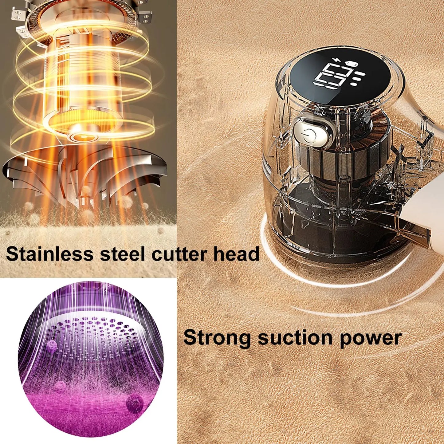 Aparat Electric pentru Scame – USB Reîncărcabil, Fabric Shaver pentru Haine