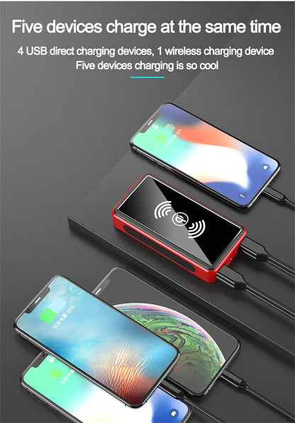 30000 MAh 100000mah 50000mah Creative BCAK Wireless Universal Power Bank  Solar Universal Power Bank  Large Capacity Universal P