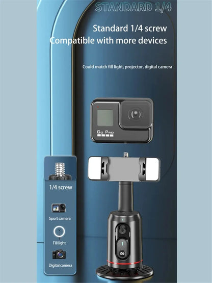 Stabilizator Telefon Q02 – Rotire 360°, Bluetooth Remote & Suport Lumină