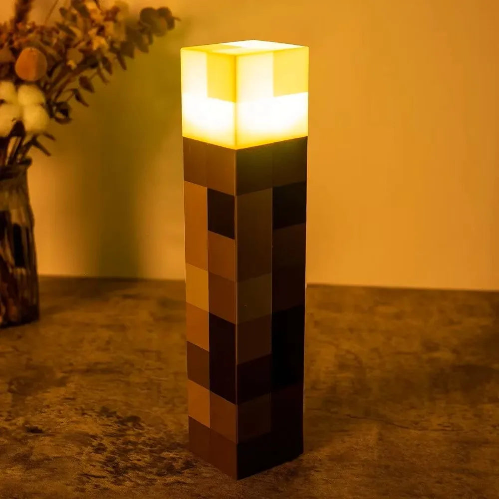Lampă LED Minecraft – Lanternă USB Reîncărcabilă, Cadou Perfect pentru Copii