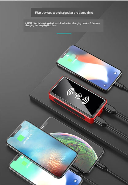 30000 MAh 100000mah 50000mah Creative BCAK Wireless Universal Power Bank  Solar Universal Power Bank  Large Capacity Universal P