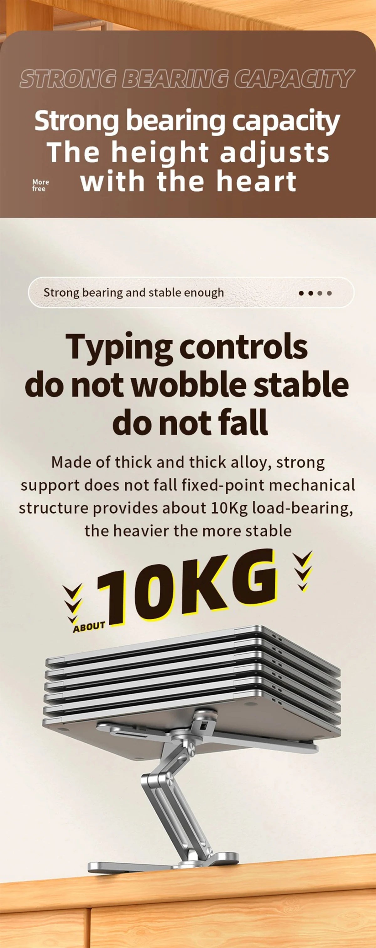 Suport Laptop Pliabil 360° – Aluminiu, Reglabil, Portabil și cu Răcire Deschisă