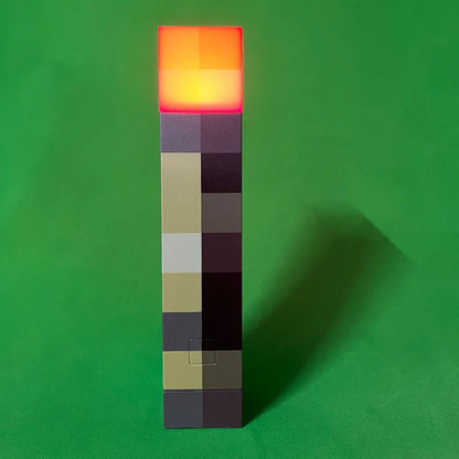 Lampă LED Minecraft – Lanternă USB Reîncărcabilă, Cadou Perfect pentru Copii
