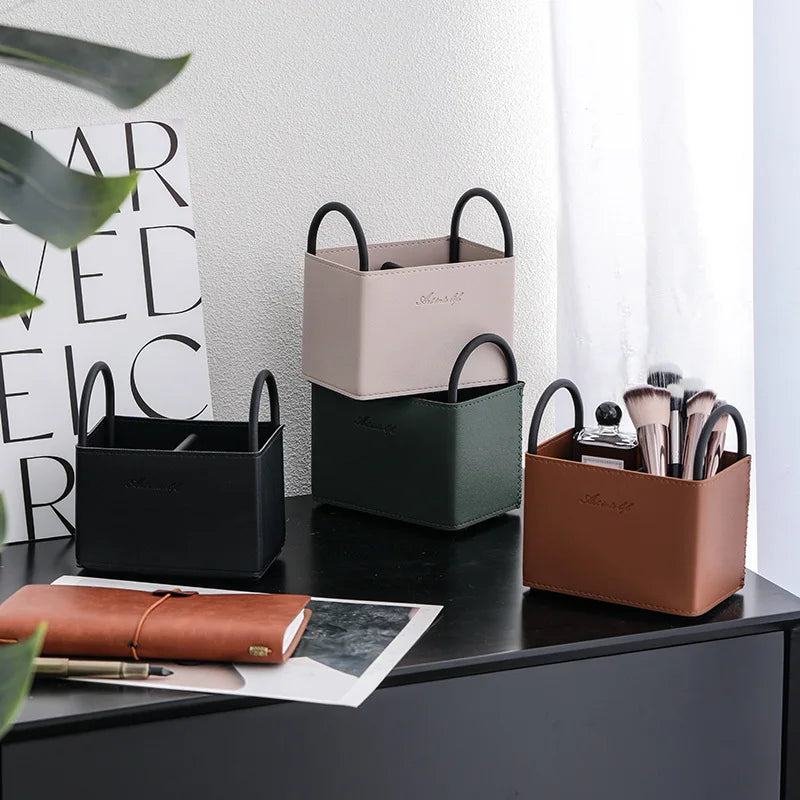 Creative Multifunctional Storage Baskets Simple Desktop Makeup Brush Stationery Home Decor Storage Box Accessories Ornaments