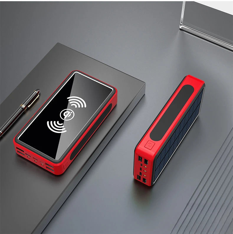 30000 MAh 100000mah 50000mah Creative BCAK Wireless Universal Power Bank  Solar Universal Power Bank  Large Capacity Universal P