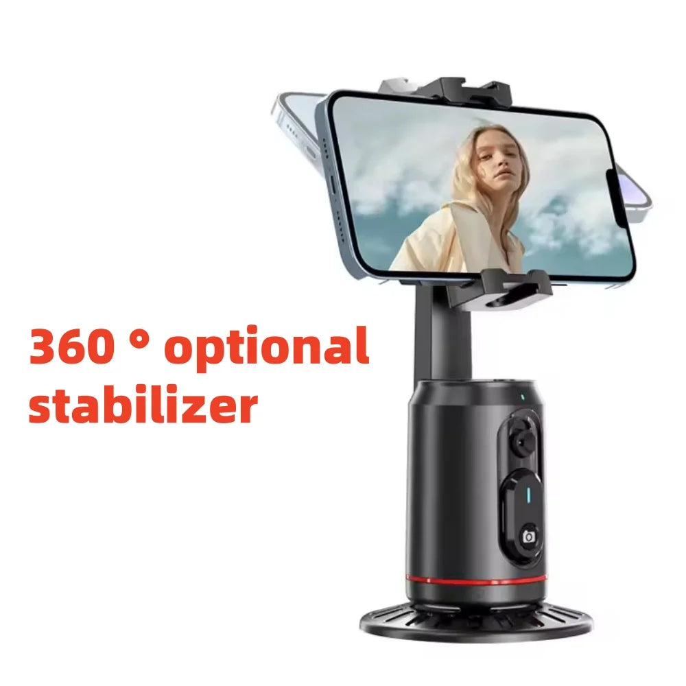 Stabilizator Telefon Q02 – Rotire 360°, Bluetooth Remote & Suport Lumină