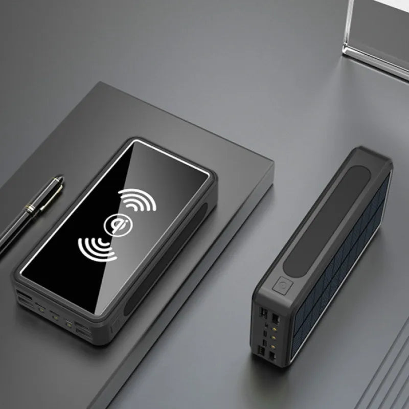 30000 MAh 100000mah 50000mah Creative BCAK Wireless Universal Power Bank  Solar Universal Power Bank  Large Capacity Universal P