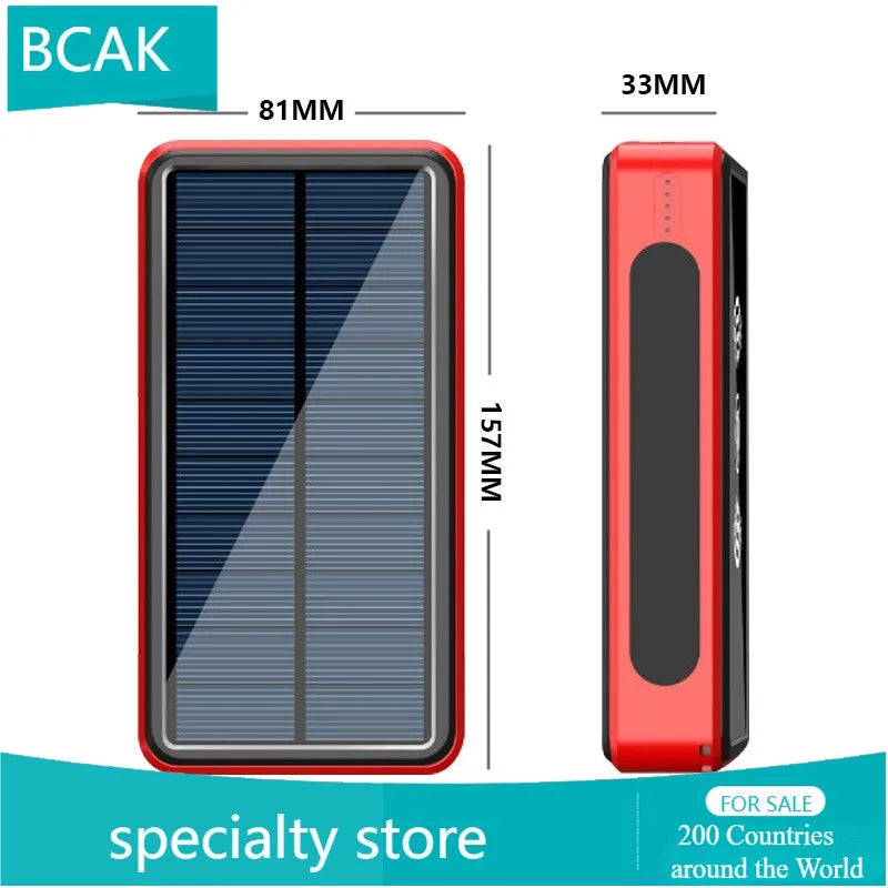 30000 MAh 100000mah 50000mah Creative BCAK Wireless Universal Power Bank  Solar Universal Power Bank  Large Capacity Universal P