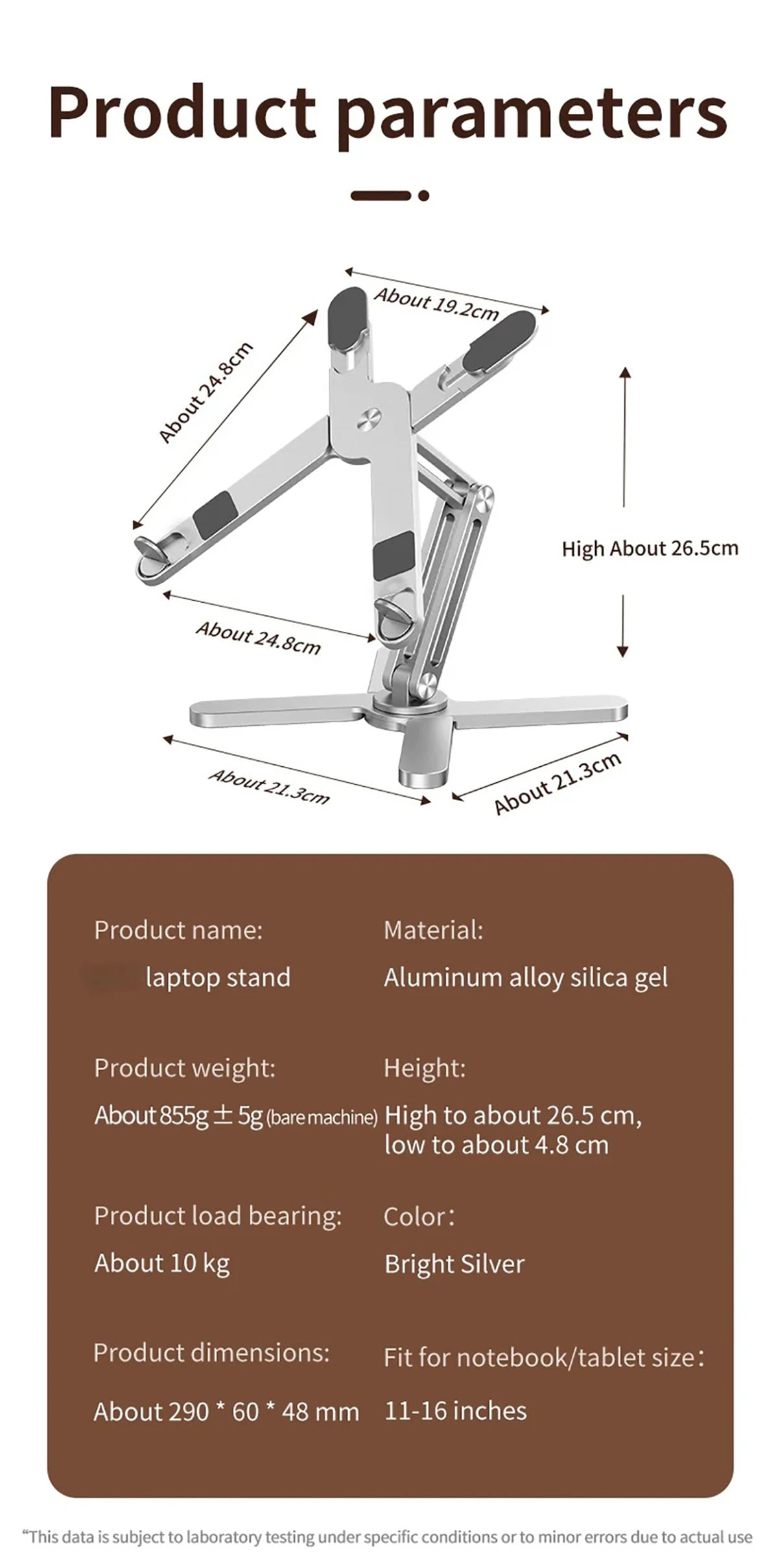 Suport Laptop Pliabil 360° – Aluminiu, Reglabil, Portabil și cu Răcire Deschisă
