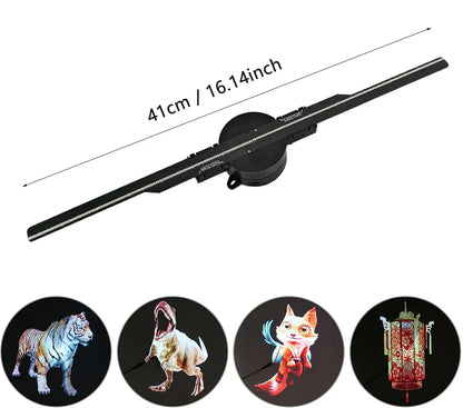 3D Hologram Fan 42CM – Proiector Holografic WiFi, Ideal pentru Store Display & Party