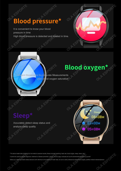 2025 New Women SmartWatch Bluetooth Call Lady Watches Sport Waterproof  Heart Rate  Sleep Smart Watch for  Women Present Gift