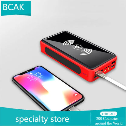 30000 MAh 100000mah 50000mah Creative BCAK Wireless Universal Power Bank  Solar Universal Power Bank  Large Capacity Universal P