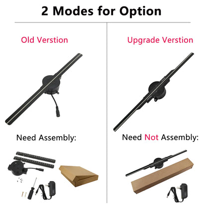 3D Hologram Fan 42CM – Proiector Holografic WiFi, Ideal pentru Store Display & Party