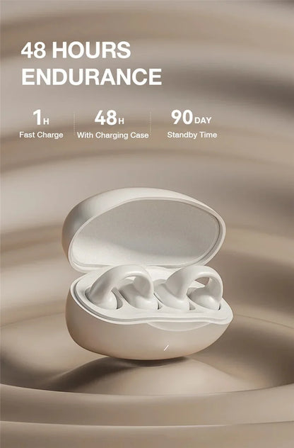 Earring Wireless Earbuds Bluetooth 5.3 Earphone Open Ear Headphones Air Conduction for Sport Running Painless Wearing Headset