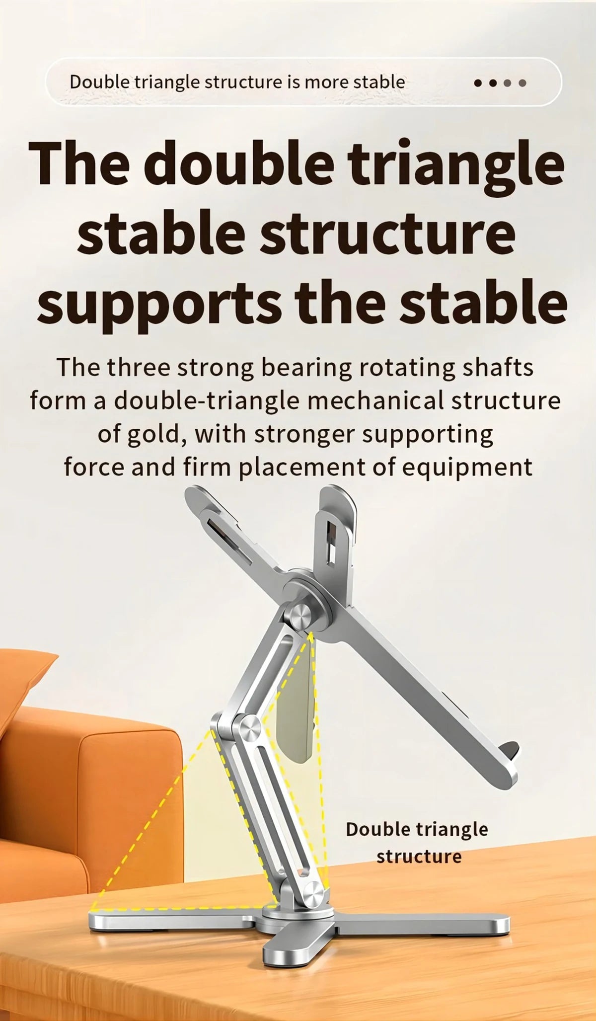 Suport Laptop Pliabil 360° – Aluminiu, Reglabil, Portabil și cu Răcire Deschisă