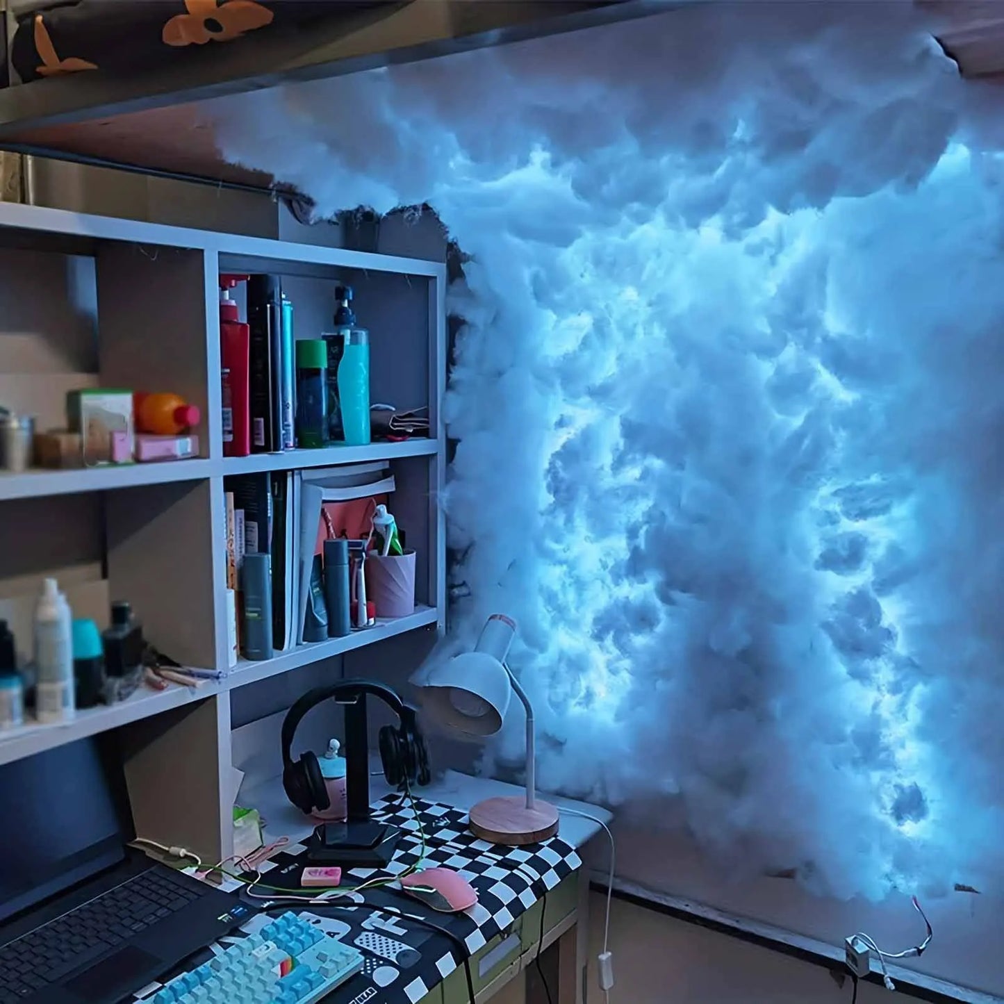 Lumină LED 3D „Cloud Lightning” – 32ft, Bluetooth, Voice Control & Telecomandă