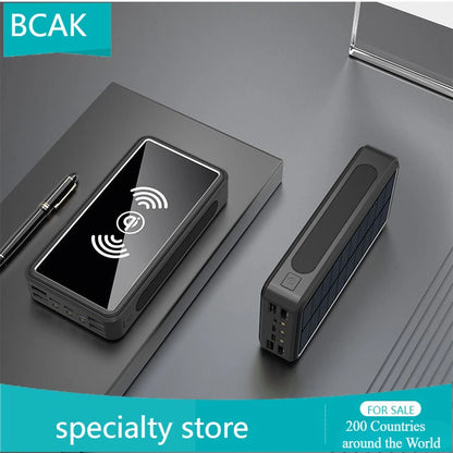 30000 MAh 100000mah 50000mah Creative BCAK Wireless Universal Power Bank  Solar Universal Power Bank  Large Capacity Universal P