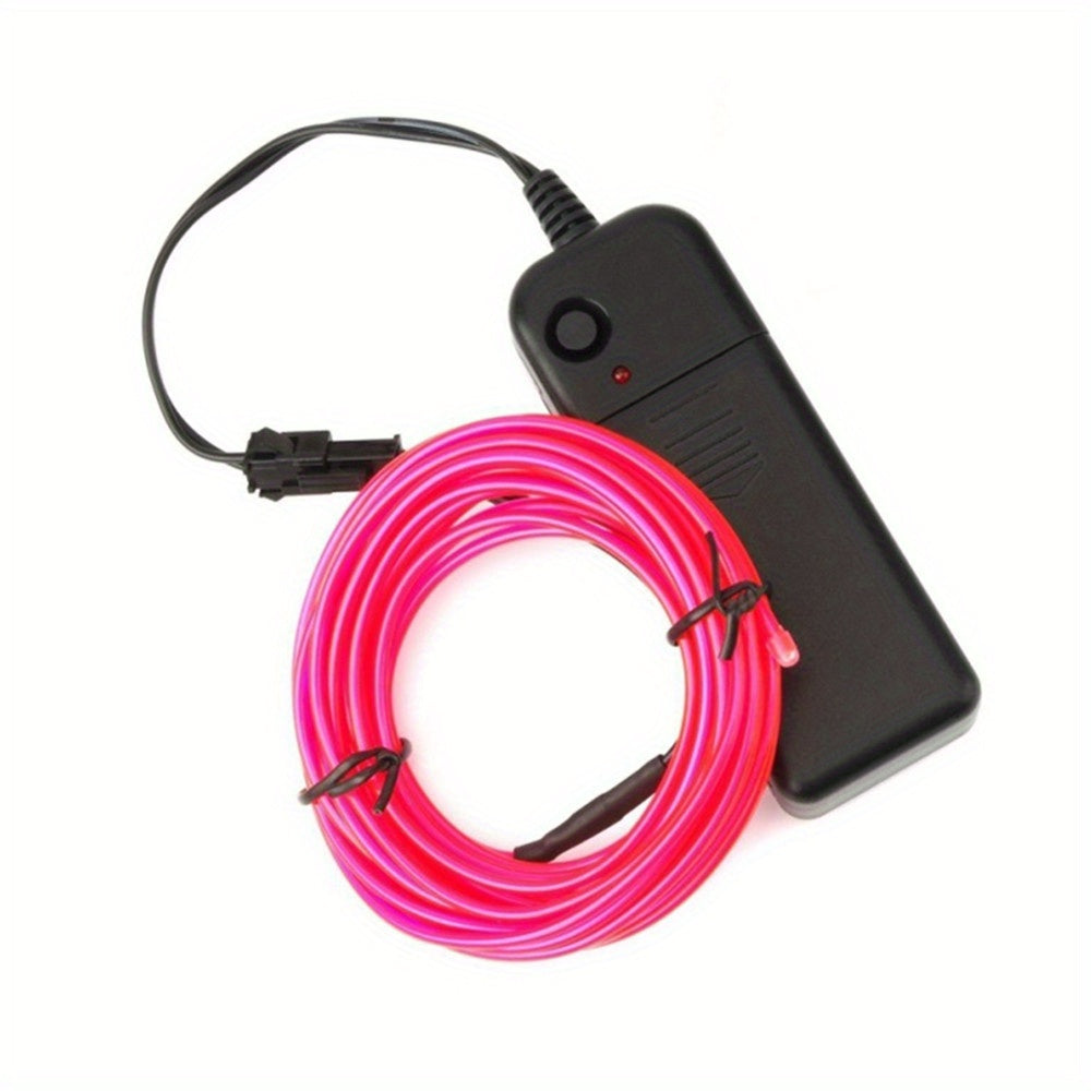 1 Set 5m/16.4ft Vibrant Neon Rope Lights - DIY Decorative Lighting with 360° Illumination, EL Wire, Battery Pack - Perfect for Festival, Halloween, Christmas, Party Decoration